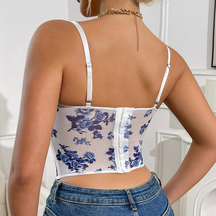 Dripdrip Lace Boned Outerwear Corset Bustier