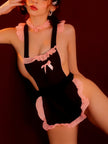Dripdrip Sheer Lace Apron Backless Roleplay Lingerie Set