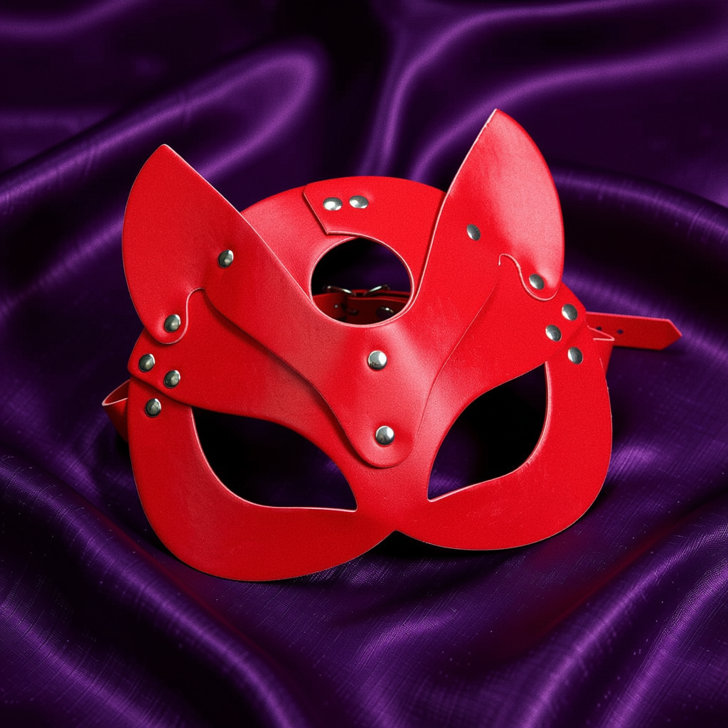 Dripdrip Shadow Fox Leather Mask