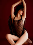 Dripdrip Sheer Lace Bunny Uniform Crotchless Bodysuit