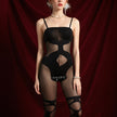 Dripdrip Jacquard Cross Bodystocking