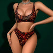 Dripdrip Wild Instinct: Leopard Print Underwire Sculpting Split Set