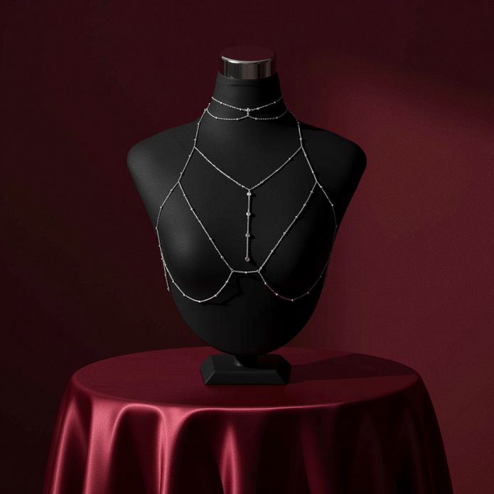 Dripdrip Rhinestone Tassel Body Chain