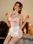 Dripdrip Cute Milk Bunny Sheer Underwire Uniform Set