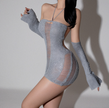 Dripdrip Plus Size Backless Sweater Uniform Roleplay Set