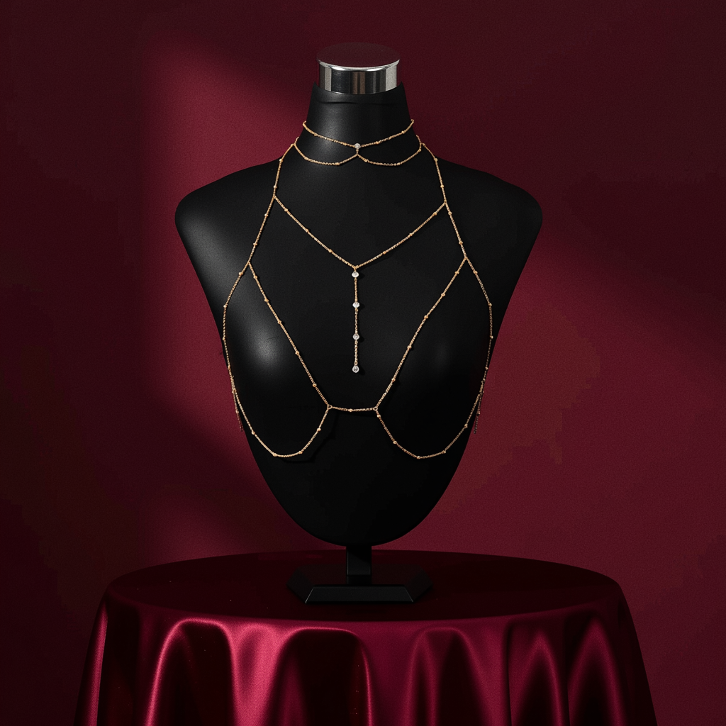 Dripdrip Rhinestone Tassel Body Chain