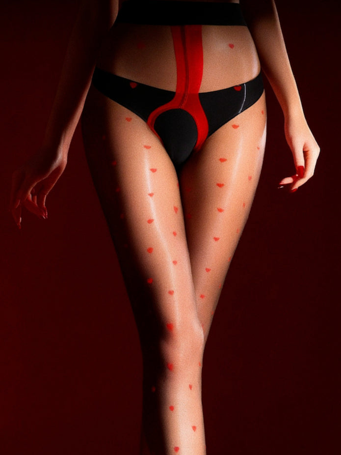 Dripdrip Silky Aurora High-Gloss Crotchless Tights