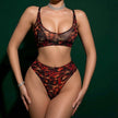 Dripdrip Wild Instinct: Leopard Print Underwire Sculpting Split Set