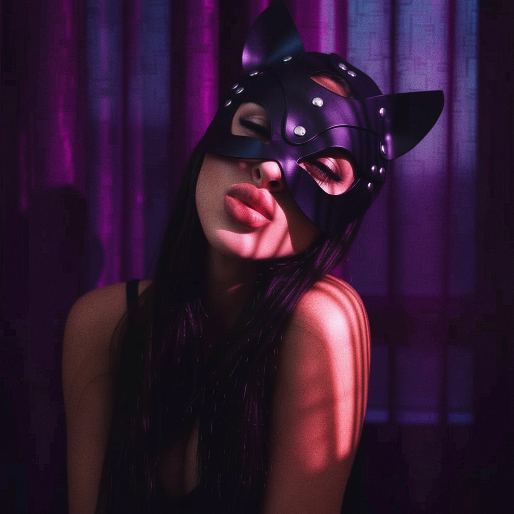 Dripdrip Shadow Fox Leather Mask