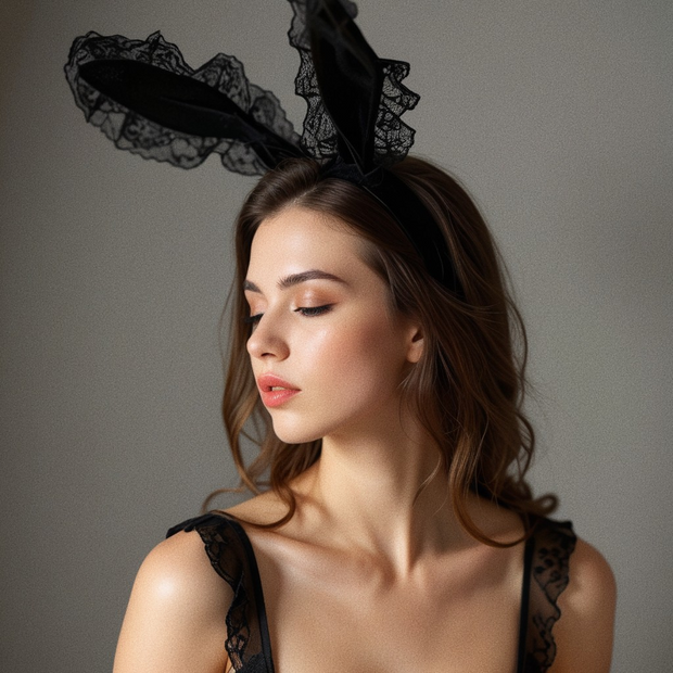 Dripdrip Velvet Bunny Headband