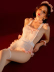 Dripdrip Sheer Lace Apron Backless Roleplay Lingerie Set