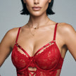 Dripdrip Seductive Cut-Out Lace Teddy - Sheer Mesh High-Leg Bodysuit dripdrip