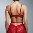 Dripdrip Seductive Cut-Out Lace Teddy - Sheer Mesh High-Leg Bodysuit dripdrip