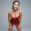 Dripdrip Coquette Sheer Lace Teddy Set - Floral Bodysuit with Matching Stockings dripdrip