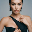 Dripdrip Asymmetric Azure: Avant-Garde Cut-Out One-Shoulder Resort Body-Sculpting Ensemble dripdrip