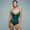 Dripdrip Pink Ultra-Thin Lace Push-Up Bodysuit dripdrip