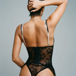 Dripdrip Chromatic Charm: Contrast Lace Sculpting Illusion Lingerie Set dripdrip