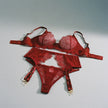 Dripdrip Floral Placement: Precision Lace Illusion Four-Piece Set dripdrip