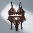Dripdrip Floral Placement: Precision Lace Illusion Four-Piece Set dripdrip