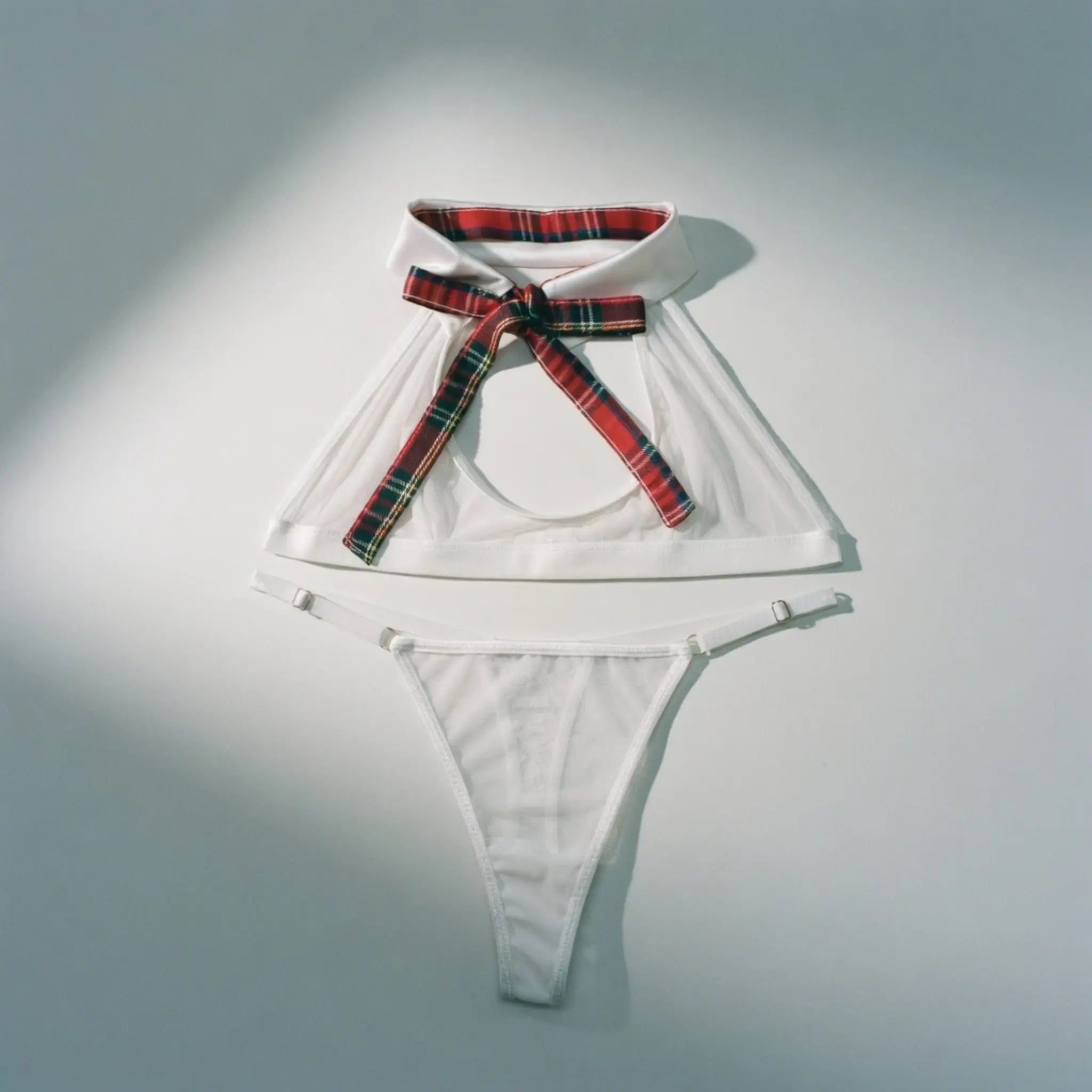 Dripdrip Tartan Temptation: Plaid Pleated Schoolgirl Cosplay Ensemble dripdrip
