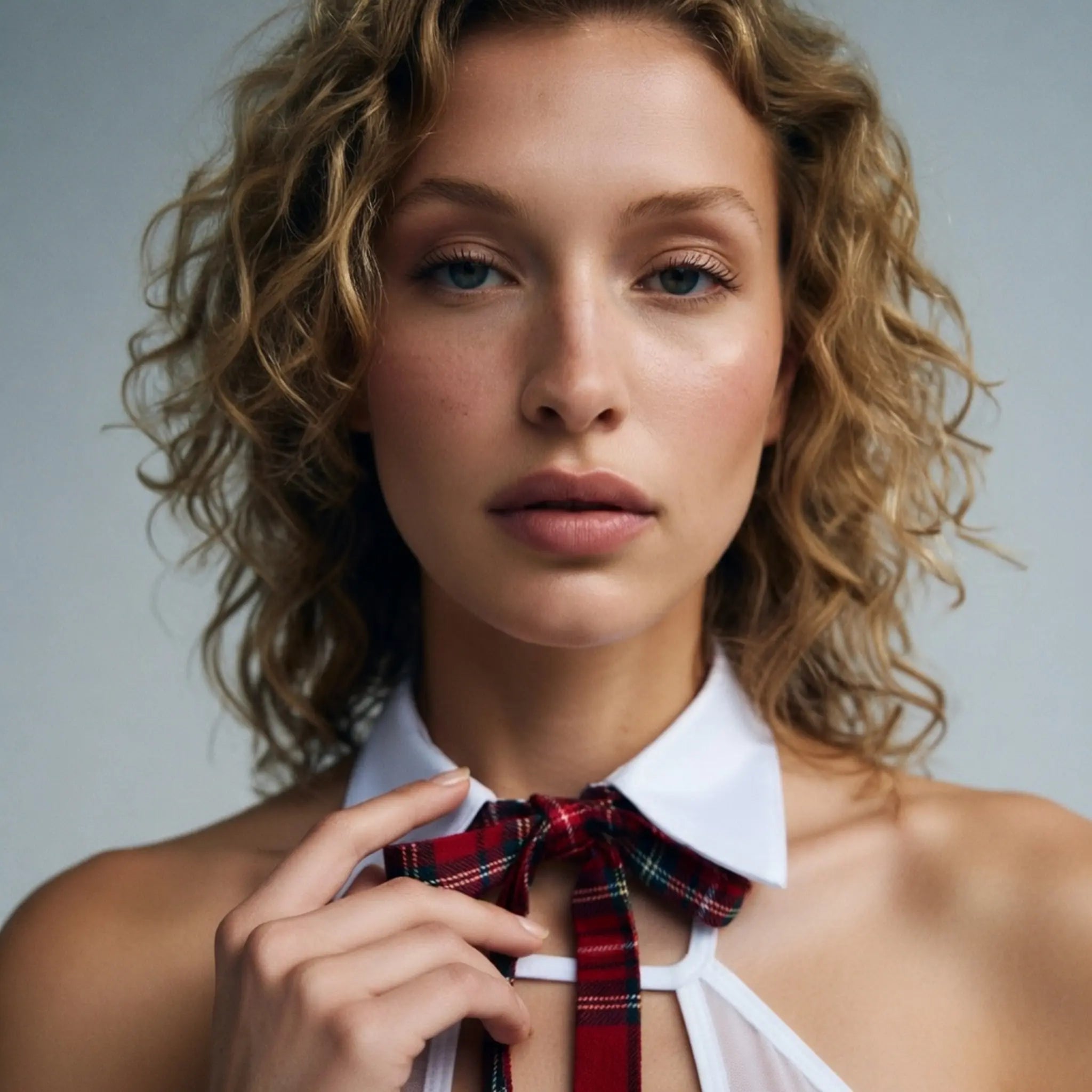 Dripdrip Tartan Temptation: Plaid Pleated Schoolgirl Cosplay Ensemble dripdrip