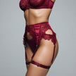 Dripdrip Satin Muse: Sheer Lace & Satin Contrast Four-Piece Set dripdrip