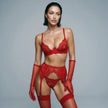 Dripdrip Scalloped Muse: Sheer Floral Embroidery Sculpting Ensemble dripdrip