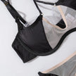Dripdrip Color-Clash: Underwire Mesh Contrast Sculpting Split Set dripdrip