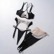 Dripdrip Color-Clash: Underwire Mesh Contrast Sculpting Split Set dripdrip